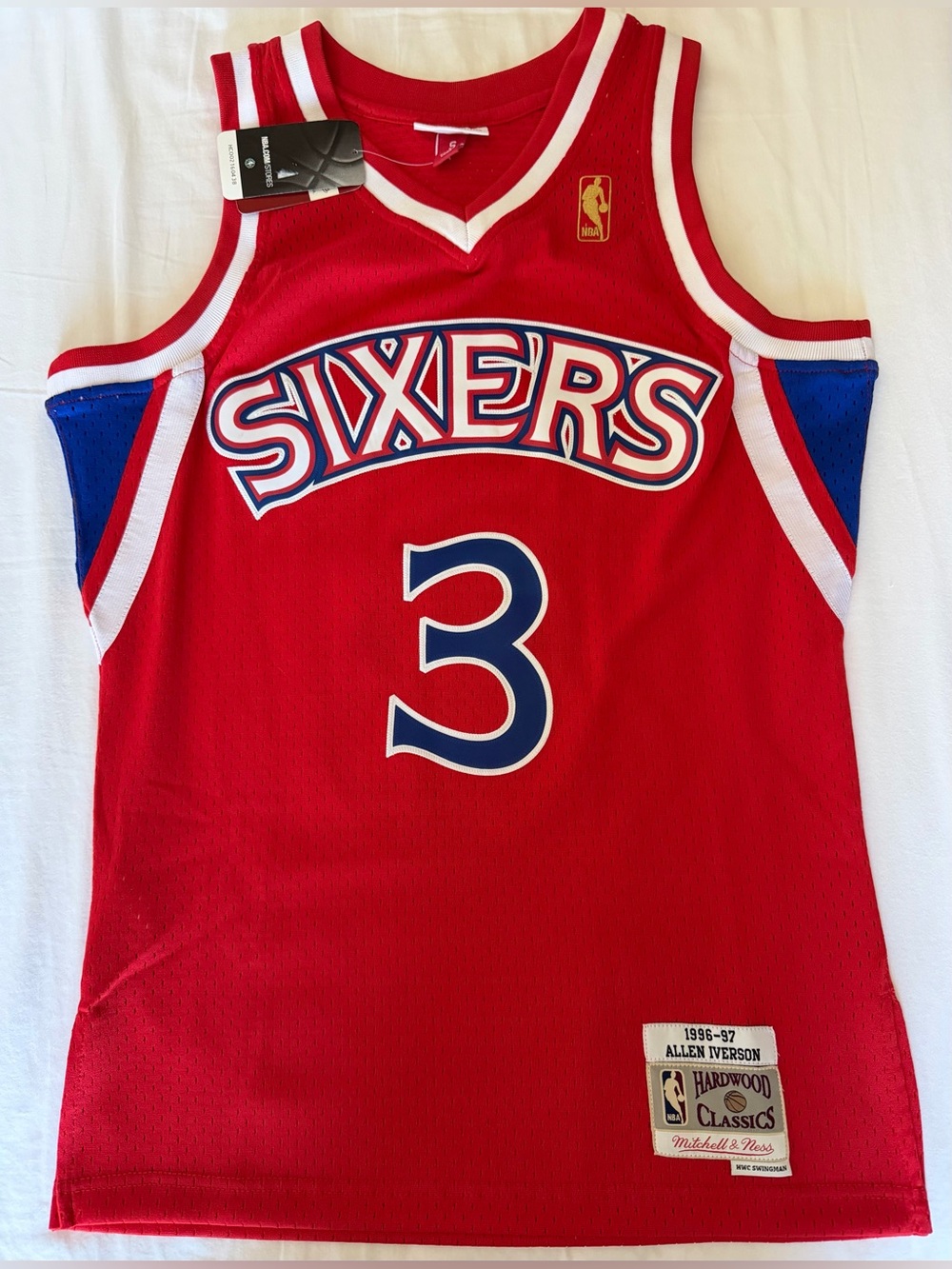 Mitchell And Ness NBA 76ers A. Iverson #3 Basketball Jersey Men’s Sz: Small
